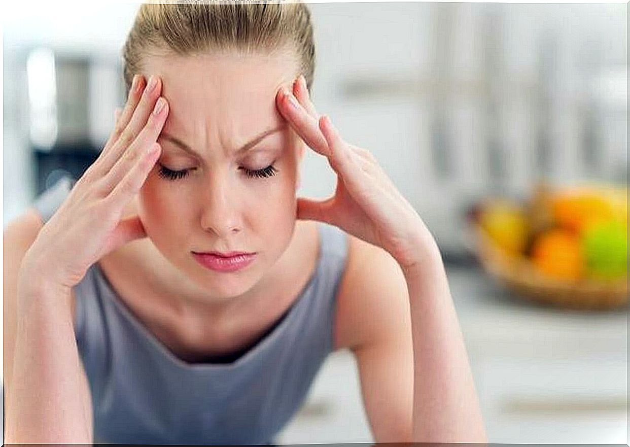 Woman with headache