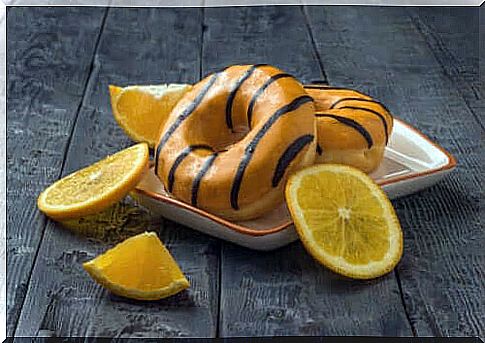 A tasty recipe for orange donuts