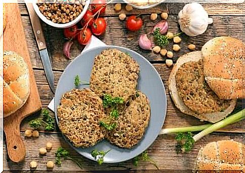 Lentil burger with mushrooms: Two varieties