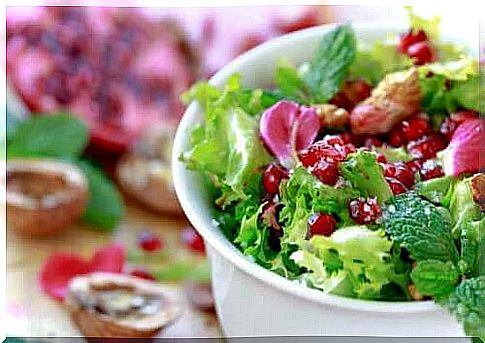 Quick recipes for salad with endive and pomegranate