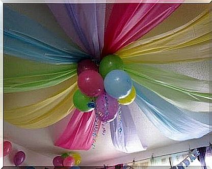 Balloons and fabric