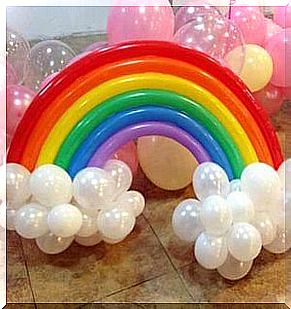 Rainbow balloons