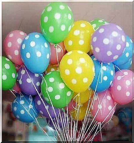 Balloons with dots