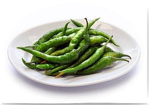 A plate of peppers.